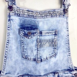Tinseltown denim couture sz Large overall shorts